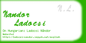 nandor ladocsi business card
